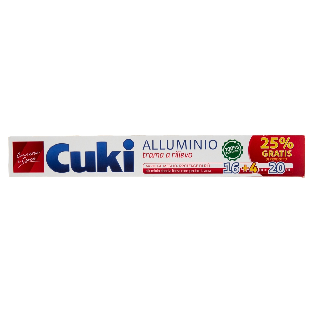 Cuki Alluminio Conserva e Cuoce trama a rilievo 16+4 m = 20 m